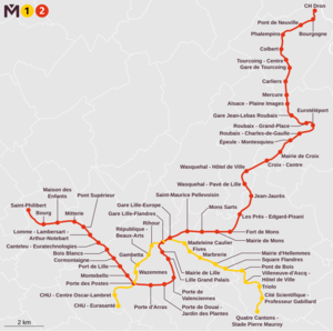 Description textuelle accessible du plan du métro ci-dessous :